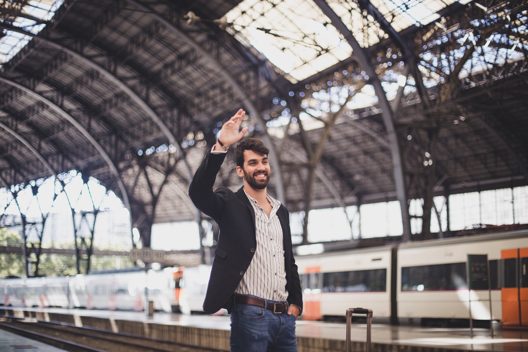 Gentleman saying bye